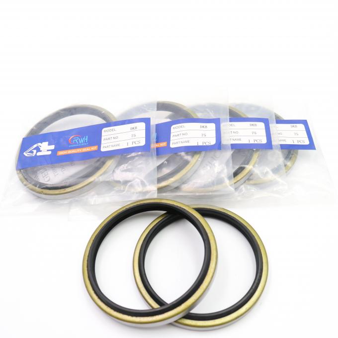 Black Hydraulic Dust Seal Dkb Iron Rubber Material For Crawler Excavator
