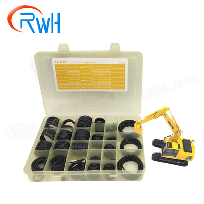 NBR 90 O Ring Box , Excavator CAT Oring Seal Kits Black Color