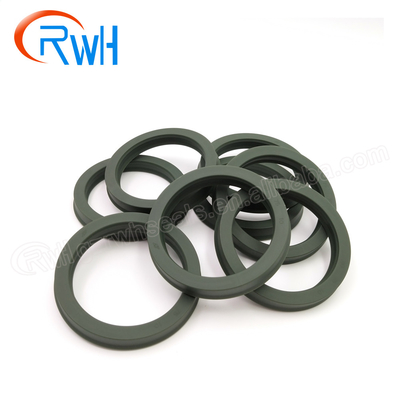 Oil Resistant Piston Rod Seals Hydraulic Green Color Pu Material