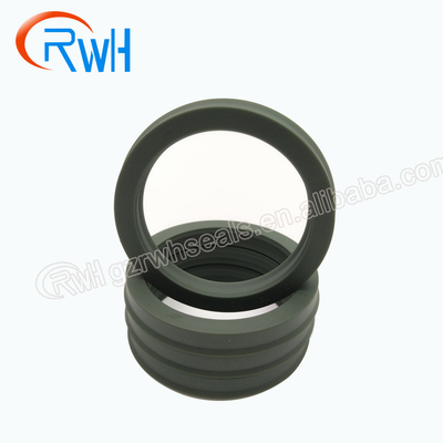 Oil Resistant Piston Rod Seals Hydraulic Green Color Pu Material