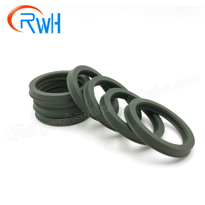 Oil Resistant Piston Rod Seals Hydraulic Green Color Pu Material
