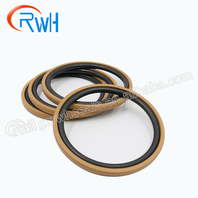 Construction Equipment Hydraulic Piston Seal NBR Material Golden Color