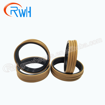 Construction Equipment Hydraulic Piston Seal NBR Material Golden Color