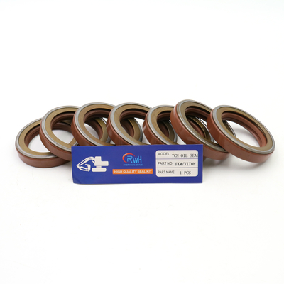 Rubber / FKM TCN Hydraulic Oil Seal Brown Color For Excavator