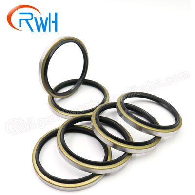 Black Hydraulic Dust Seal Dkb Iron Rubber Material For Crawler Excavator