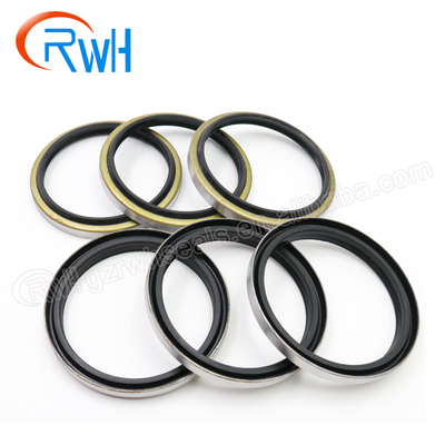 Black Hydraulic Dust Seal Dkb Iron Rubber Material For Crawler Excavator